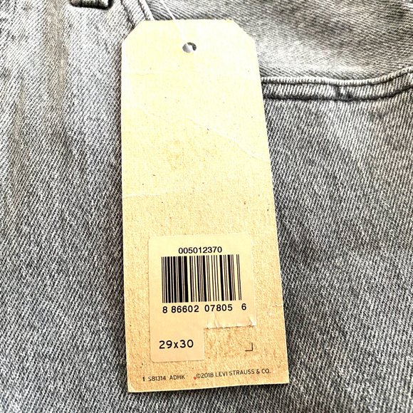 Levi’s 501 ORIGINAL FIT JEANS Straight Gray Men's - Picture 5 of 5